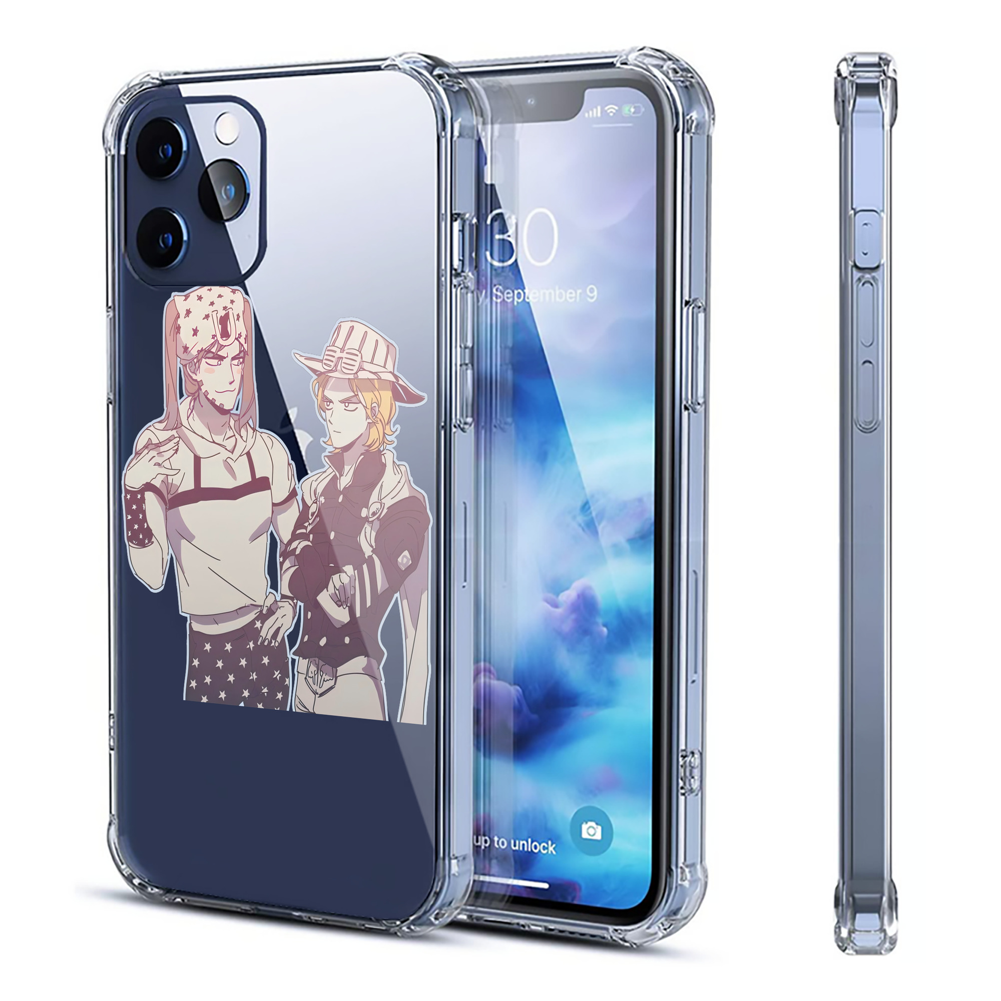 （画像用） ジョジョの奇妙な冒険 JoJo's Bizarre Adventure 【iPhone 12シリーズ対応】透明スマホケース（クリアソフトケース）